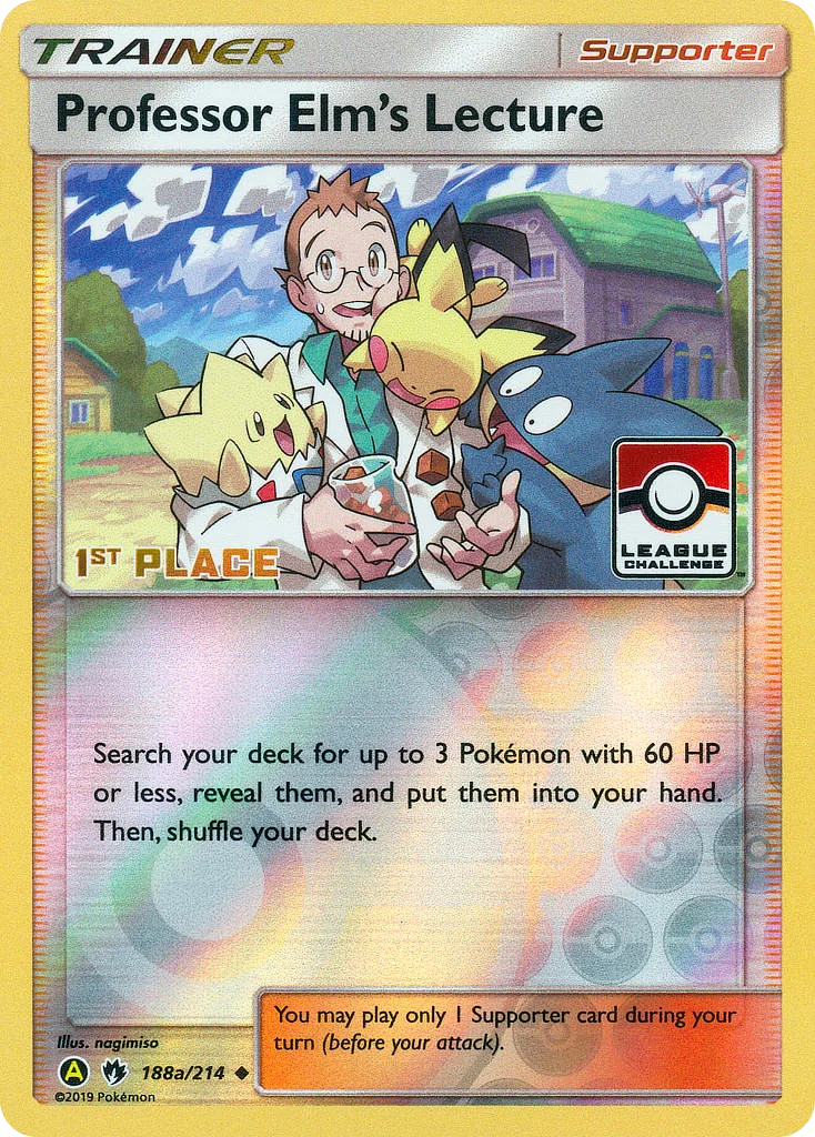 Professor Elm's Lecture Pokemon card