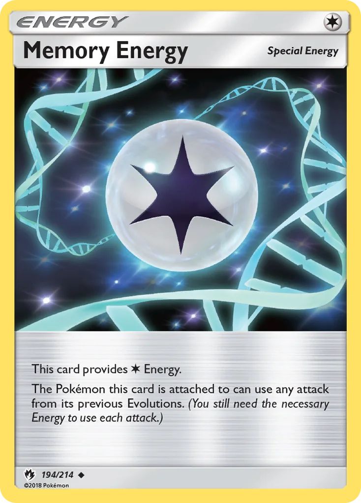 Memory Energy Pokemon card
