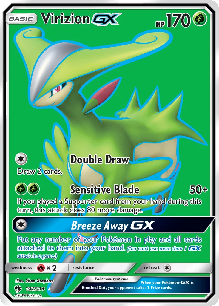 Virizion-GX Pokemon card
