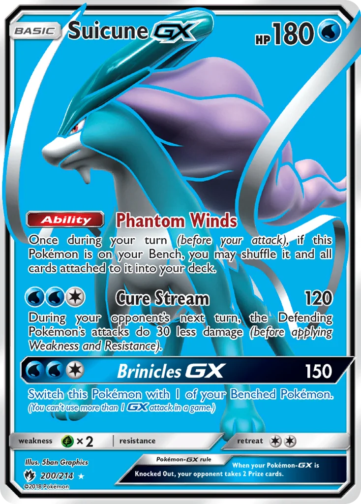 Suicune-GX Pokemon card