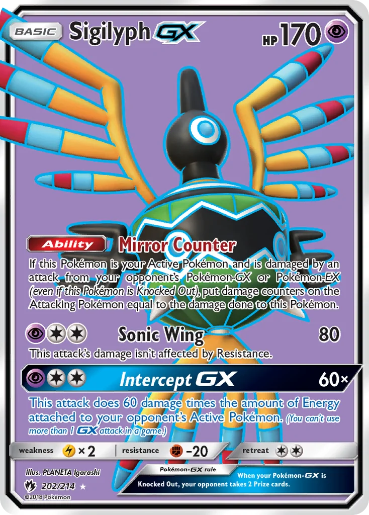 Sigilyph-GX Pokemon card