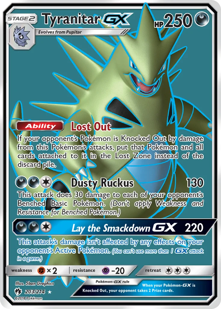 Tyranitar-GX Pokemon card