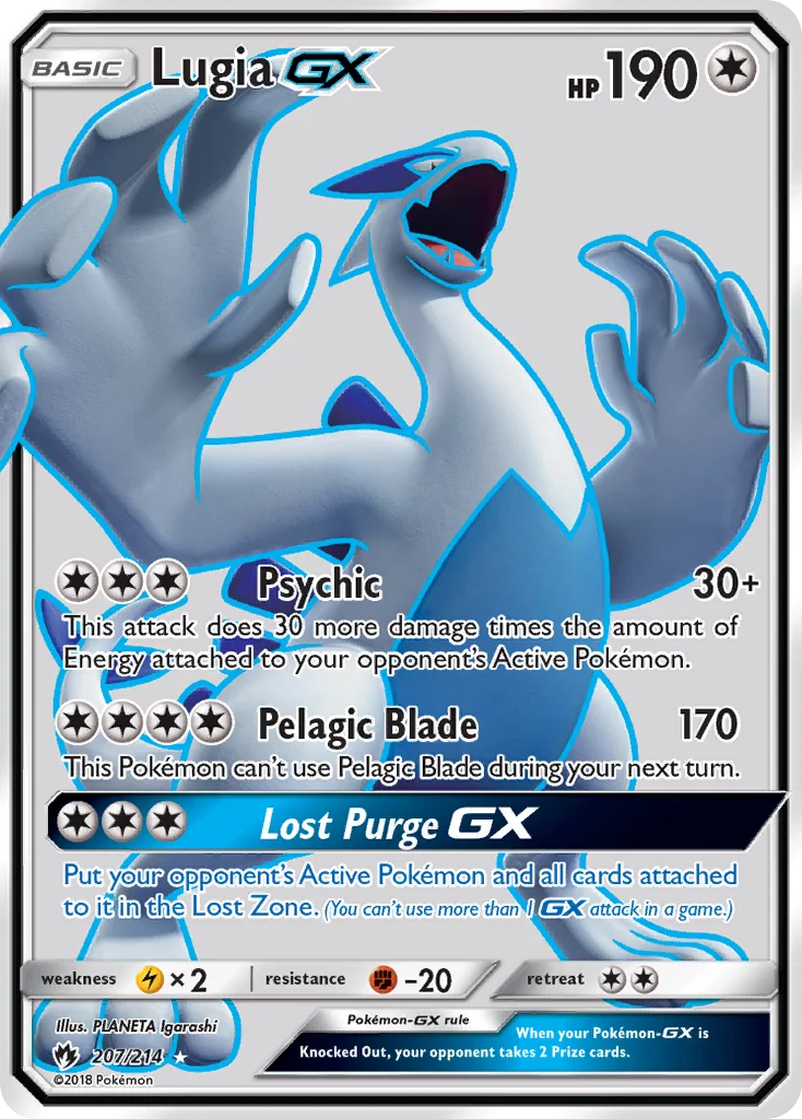 Lugia-GX Pokemon card