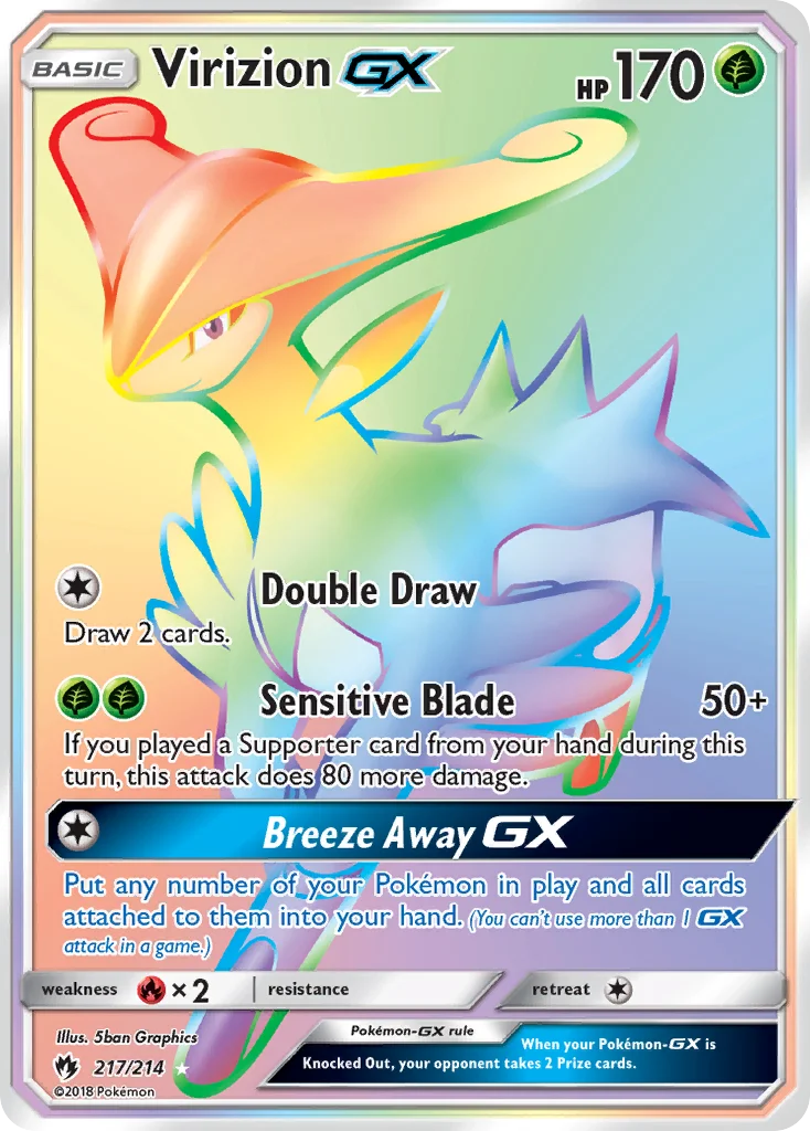 Virizion-GX Pokemon card