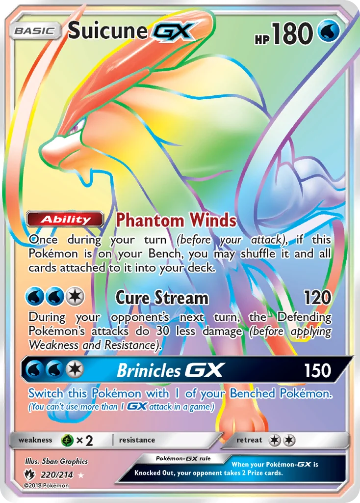 Suicune-GX Pokemon card