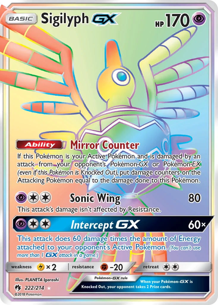 Sigilyph-GX Pokemon card