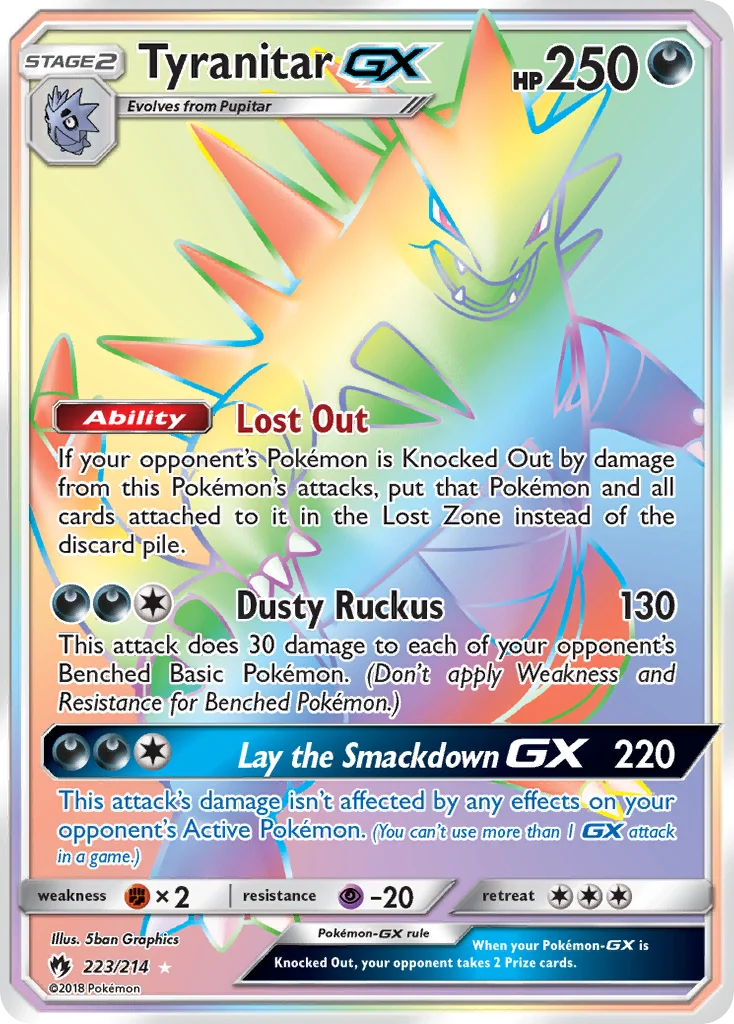 Tyranitar-GX Pokemon card