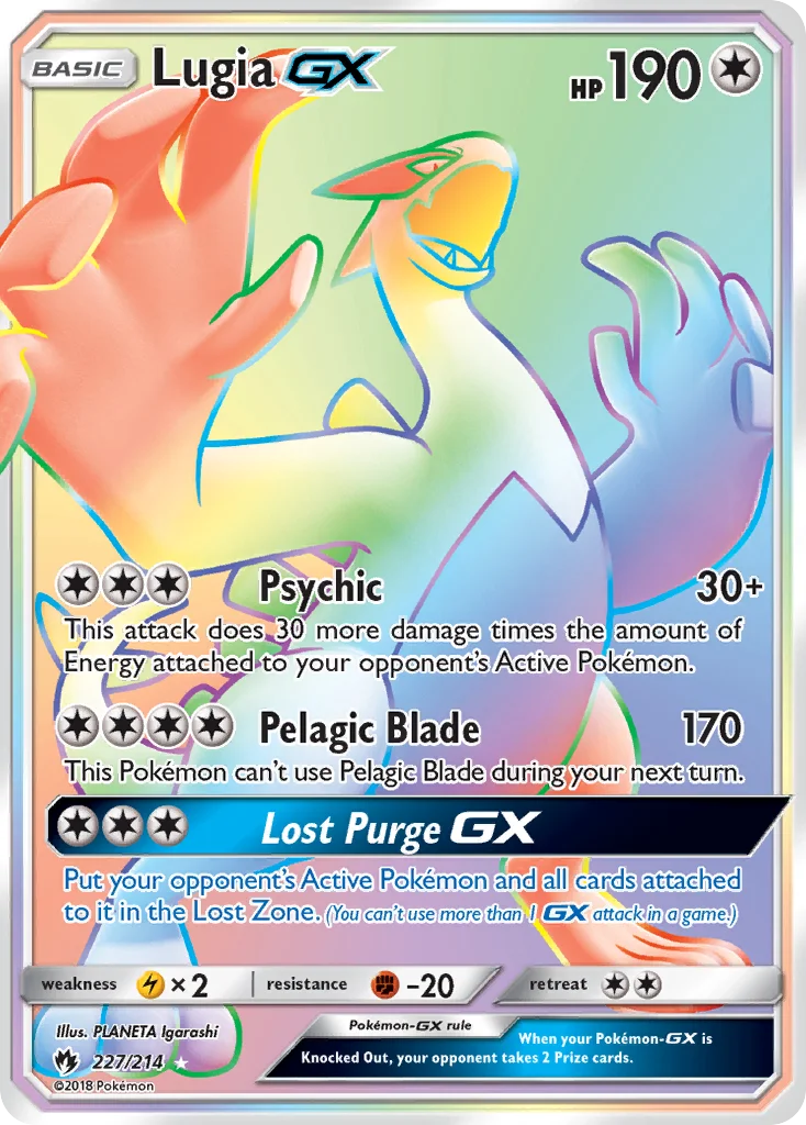 Lugia-GX Pokemon card