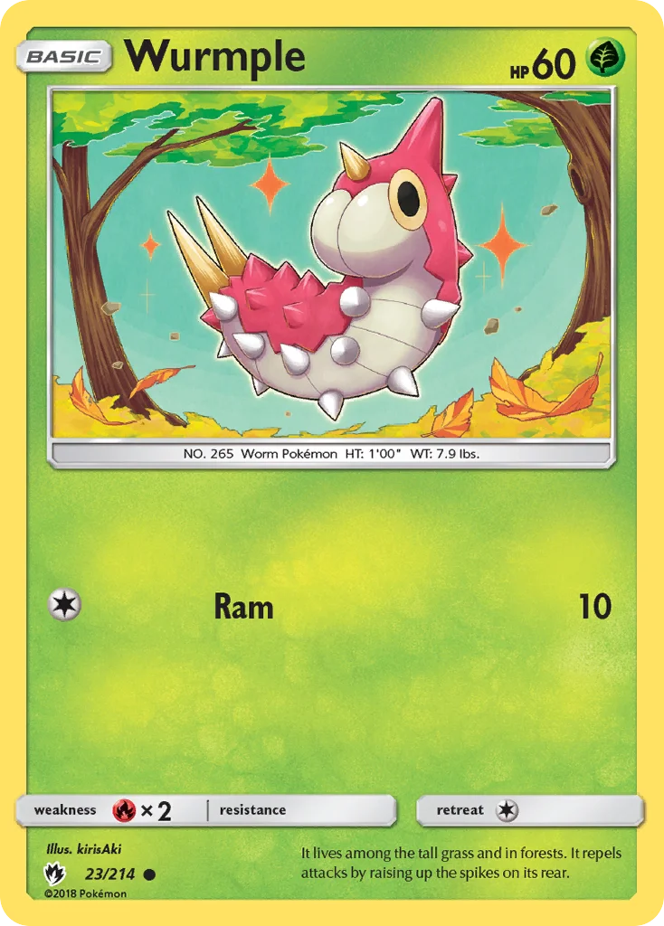 Wurmple Pokemon card