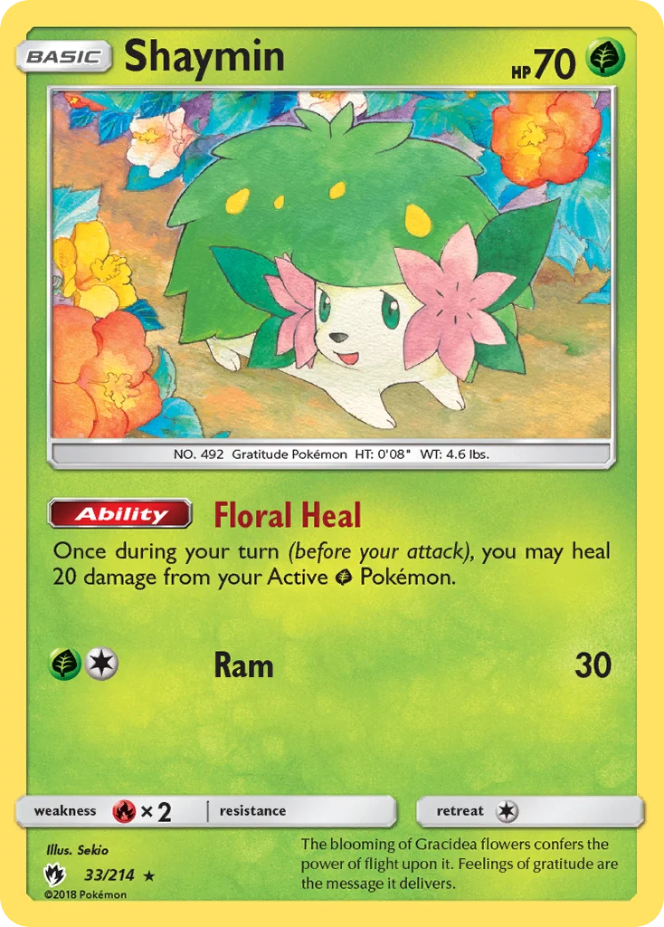 Shaymin Pokemon card
