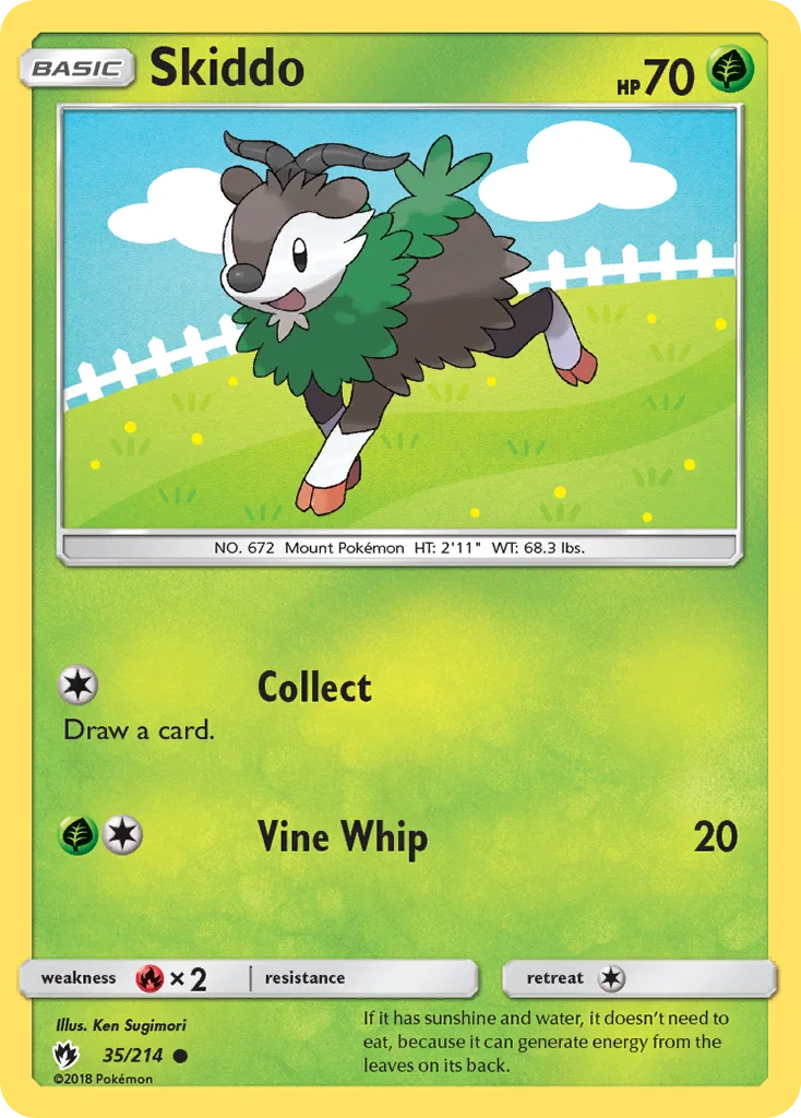 Skiddo Pokemon card