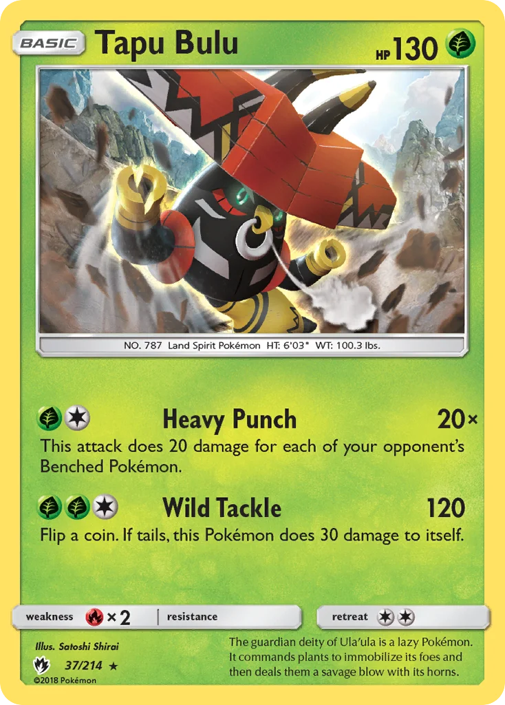 Tapu Bulu Pokemon card