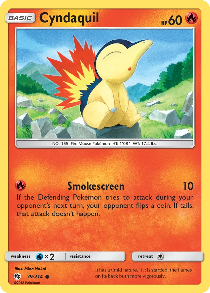 Cyndaquil Pokemon card