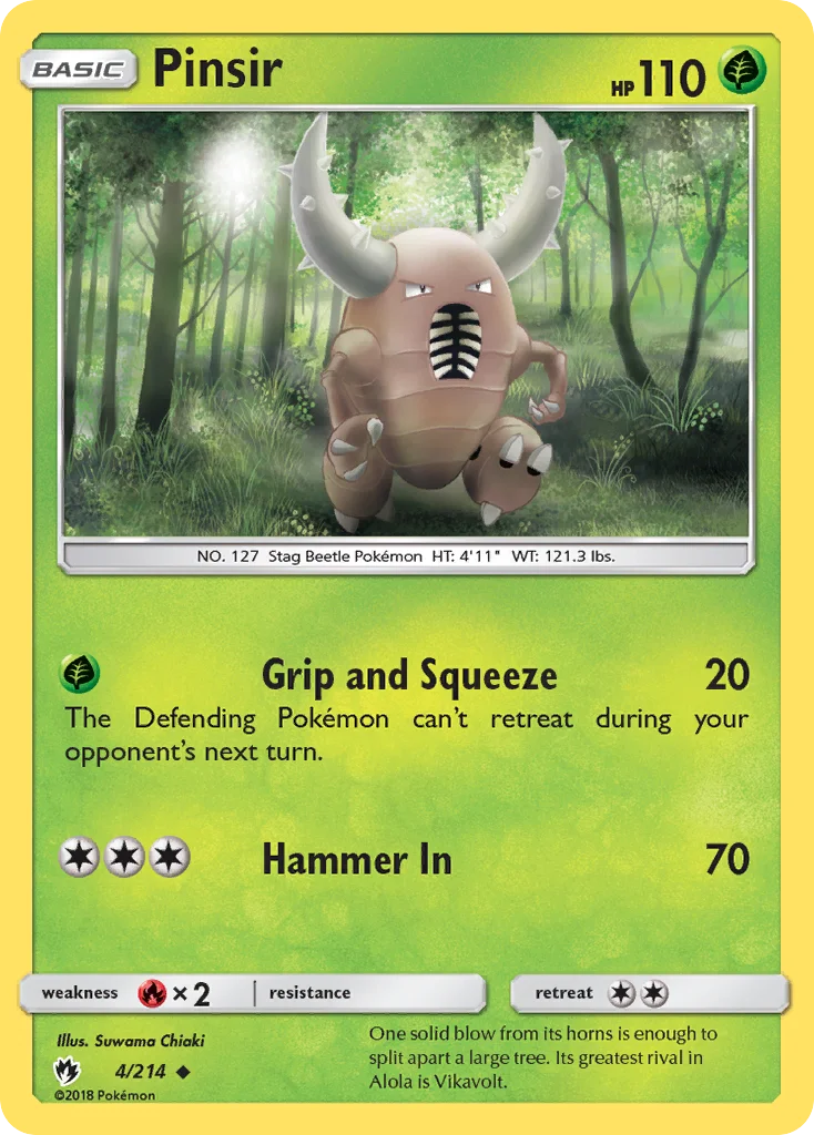 Pinsir Pokemon card
