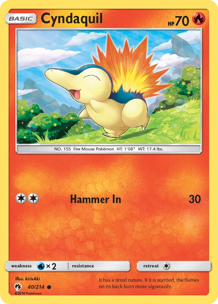 Cyndaquil Pokemon card