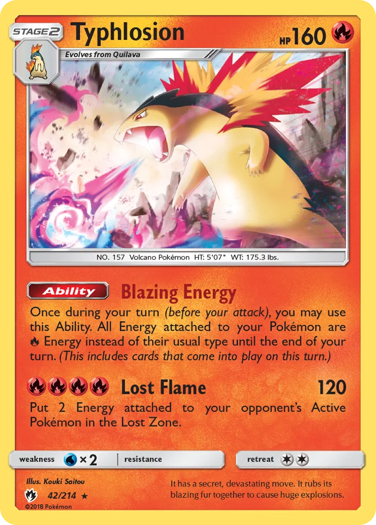 Typhlosion Pokemon card