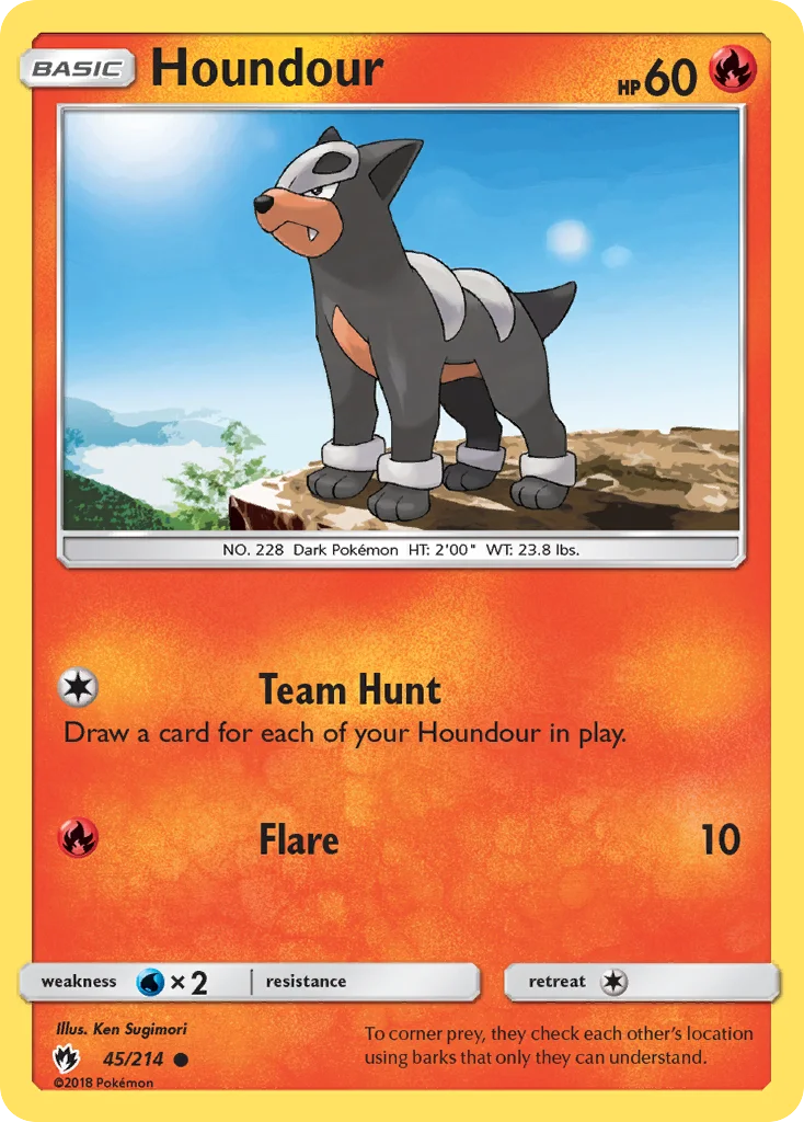 Houndour Pokemon card