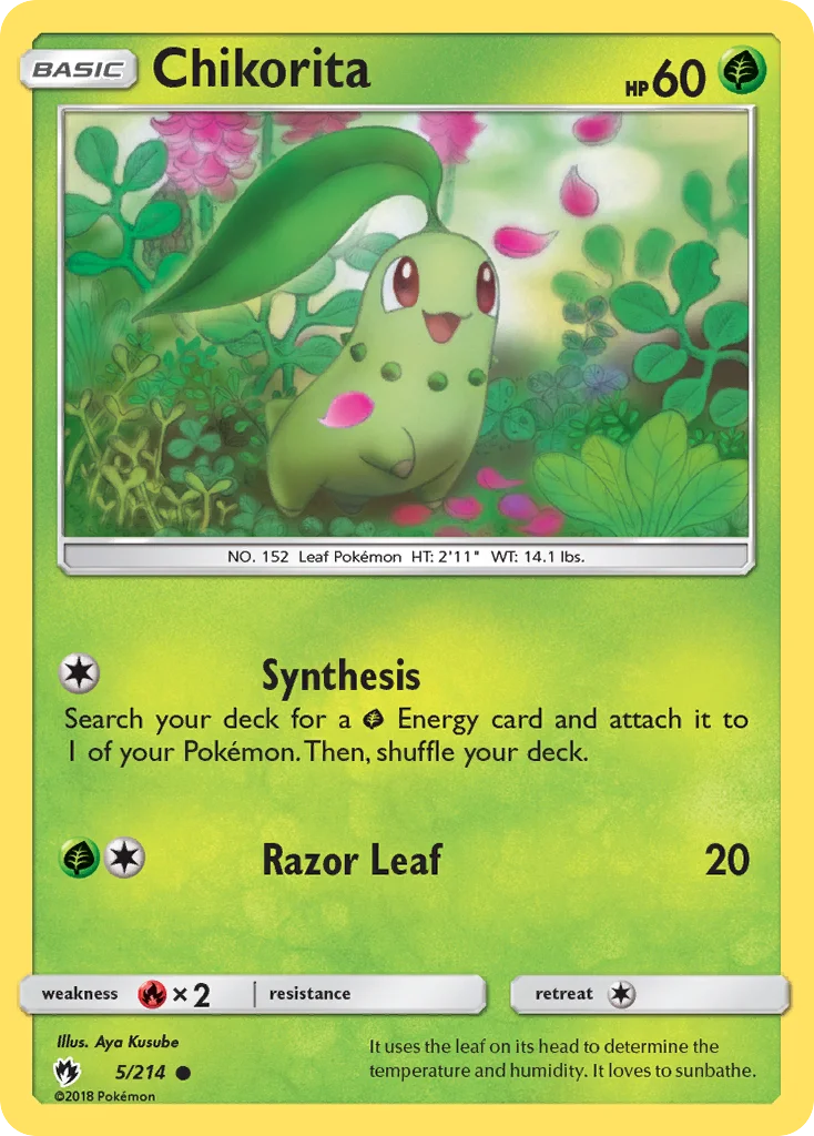 Chikorita Pokemon card