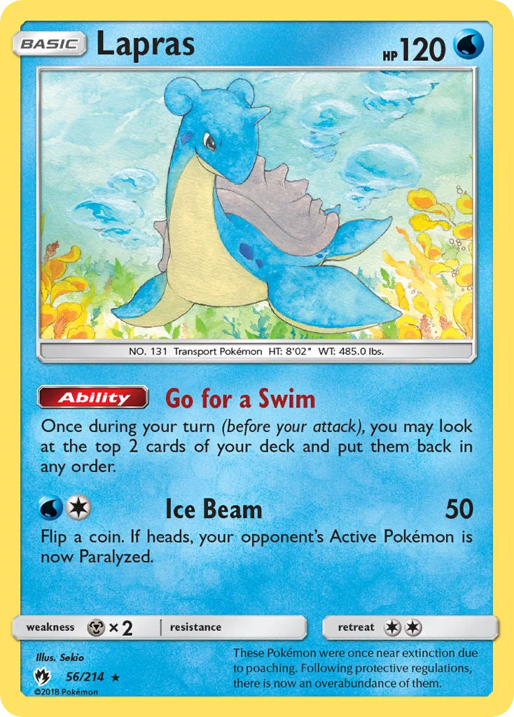 Lapras Pokemon card
