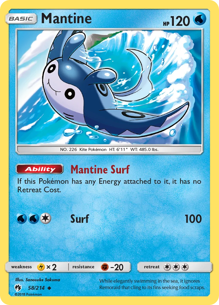 Mantine Pokemon card