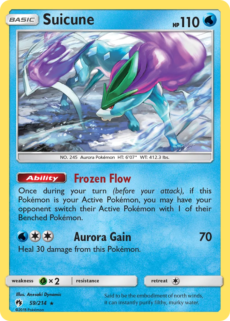 Suicune Pokemon card