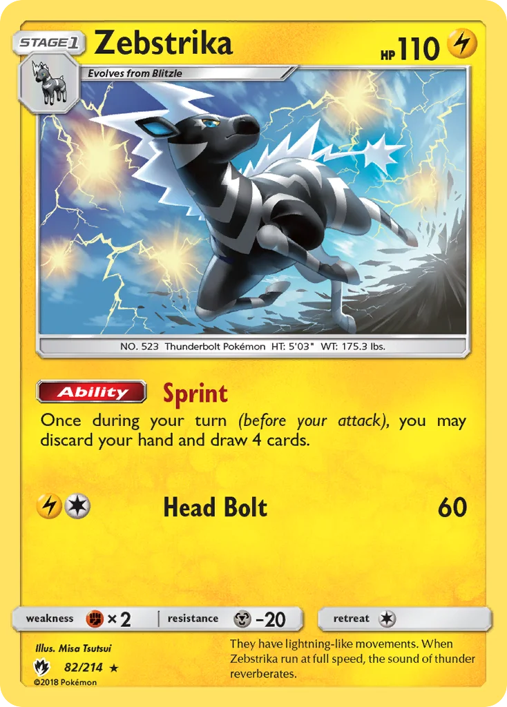 Zebstrika Pokemon card