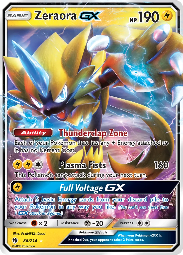 Zeraora-GX Pokemon card
