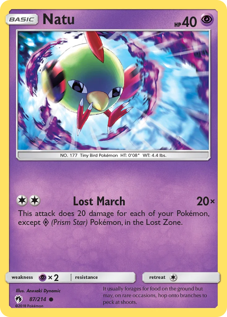 Natu Pokemon card
