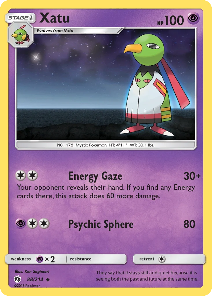 Xatu Pokemon card