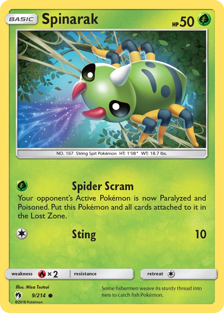 Spinarak Pokemon card
