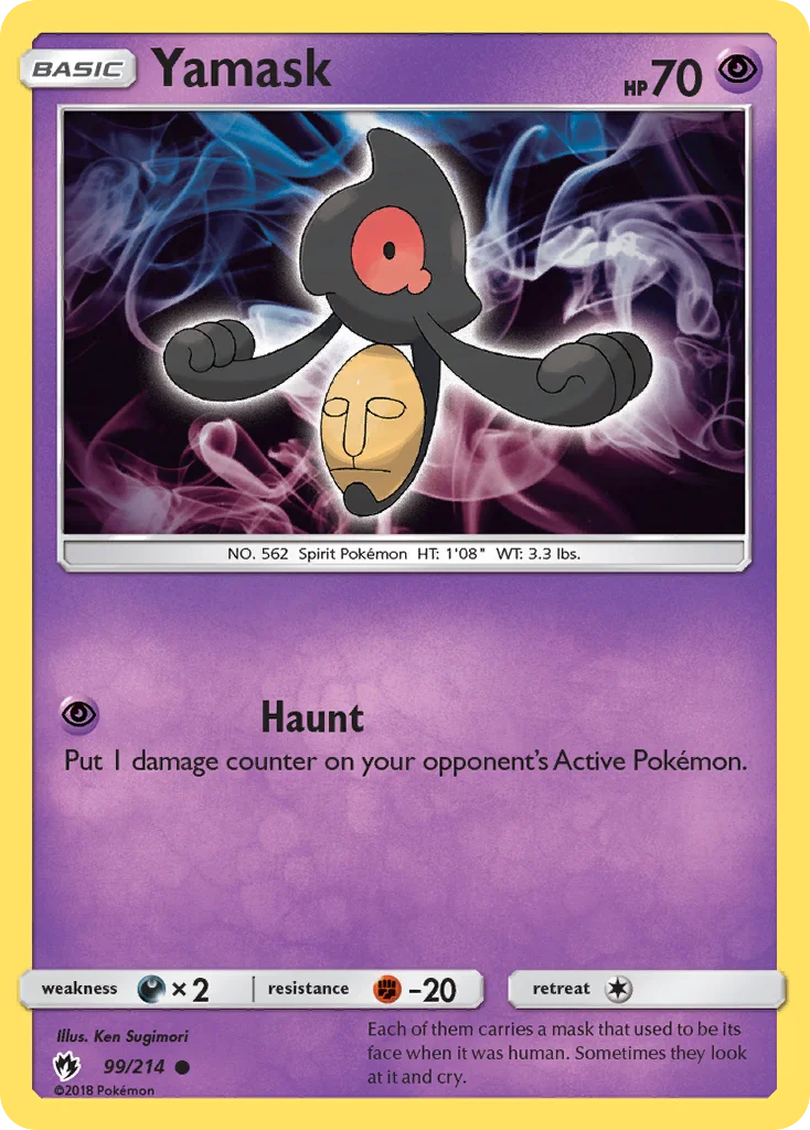 Yamask Pokemon card