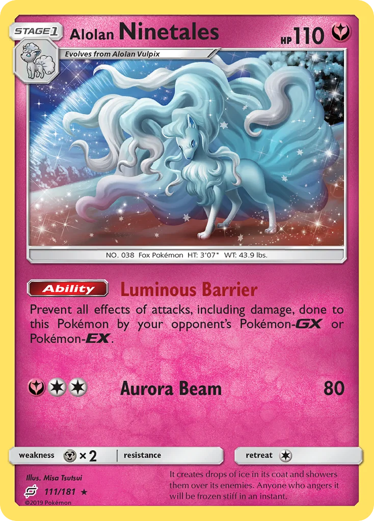 Alolan Ninetales Pokemon card