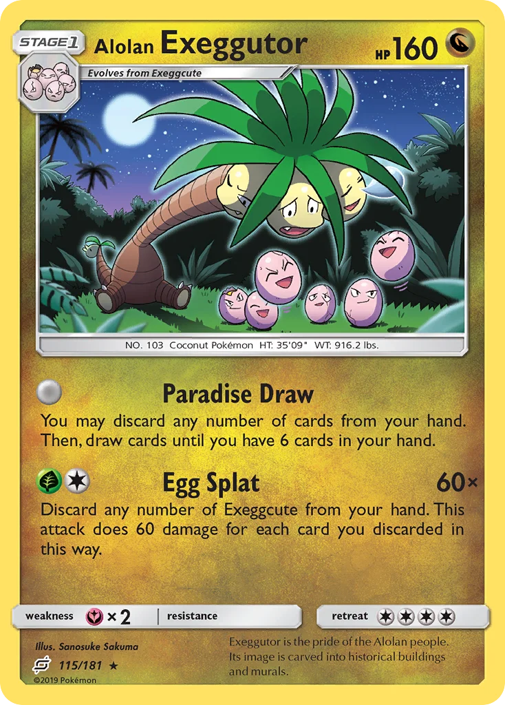 Alolan Exeggutor Pokemon card