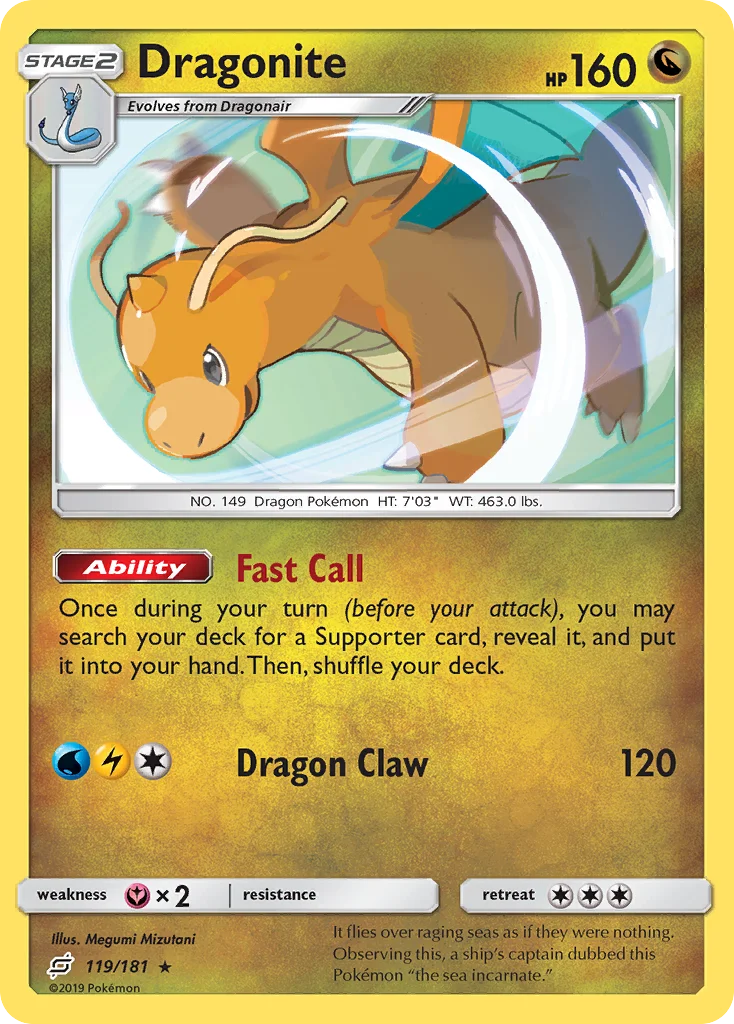 Dragonite Pokemon card