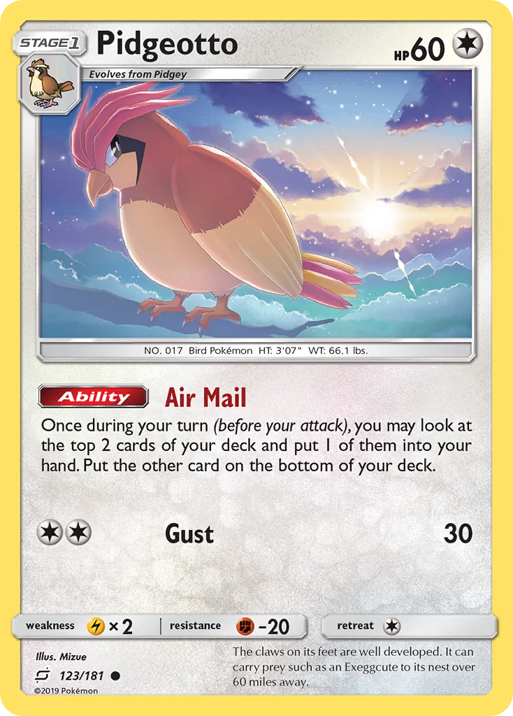 Pidgeotto Pokemon card