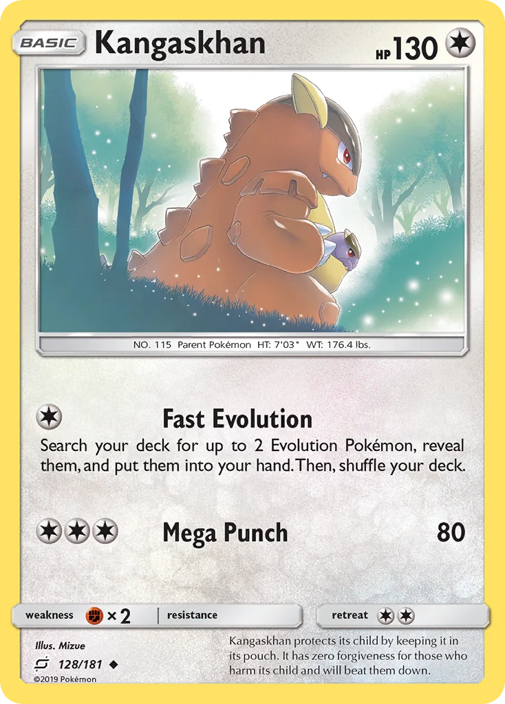 Kangaskhan Pokemon card