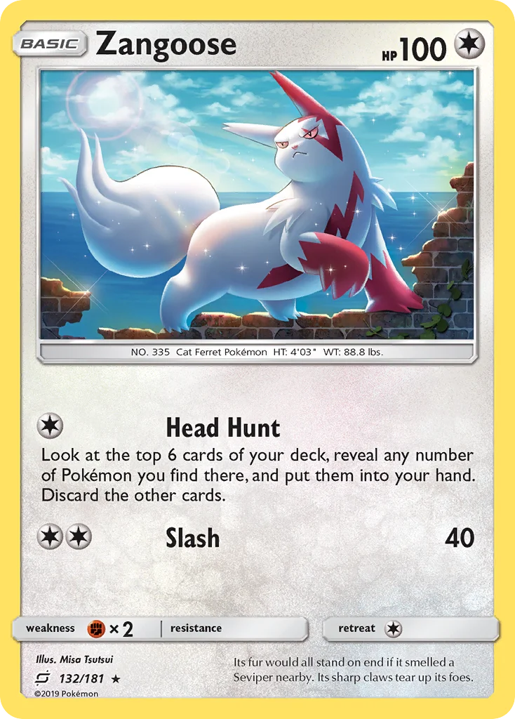Zangoose Pokemon card