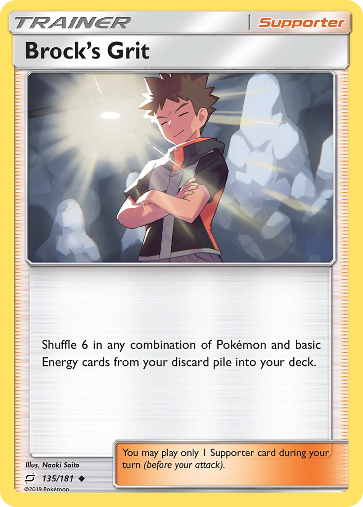 Brock's Grit Pokemon card