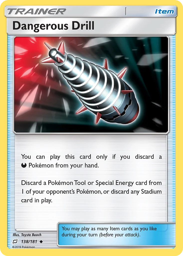Dangerous Drill Pokemon card