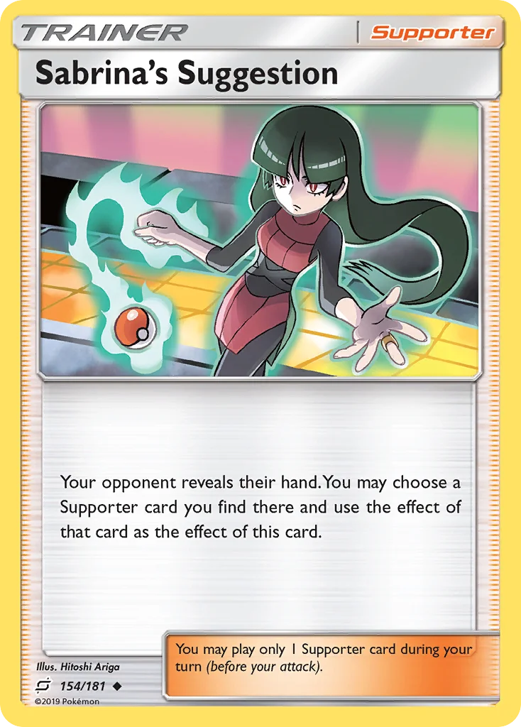 Sabrina's Suggestion Pokemon card