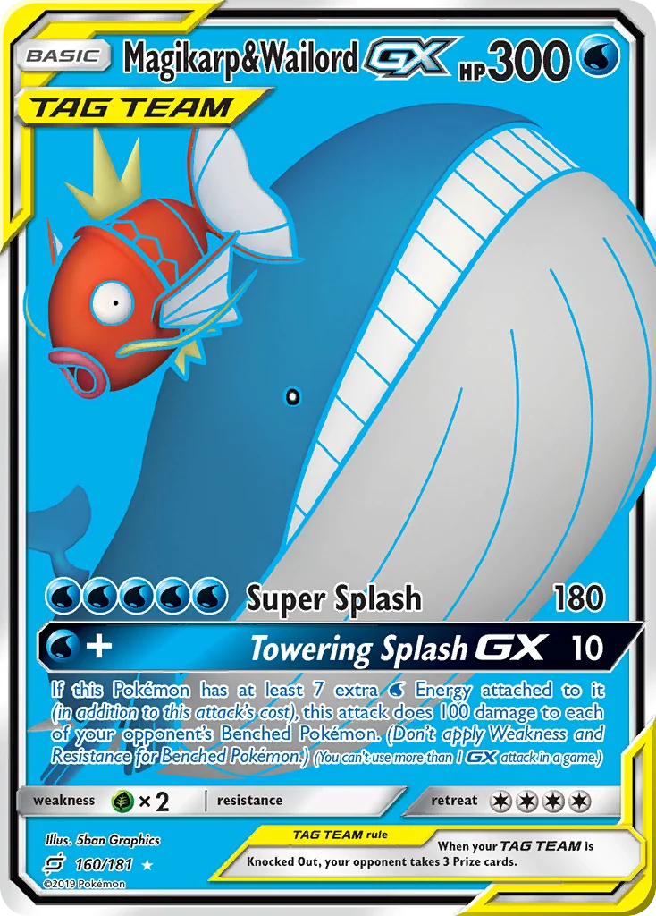 Magikarp & Wailord-GX Pokemon card