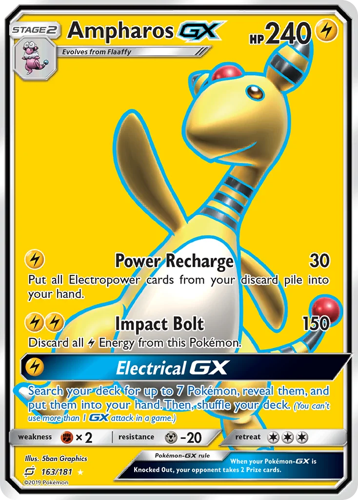 Ampharos-GX Pokemon card