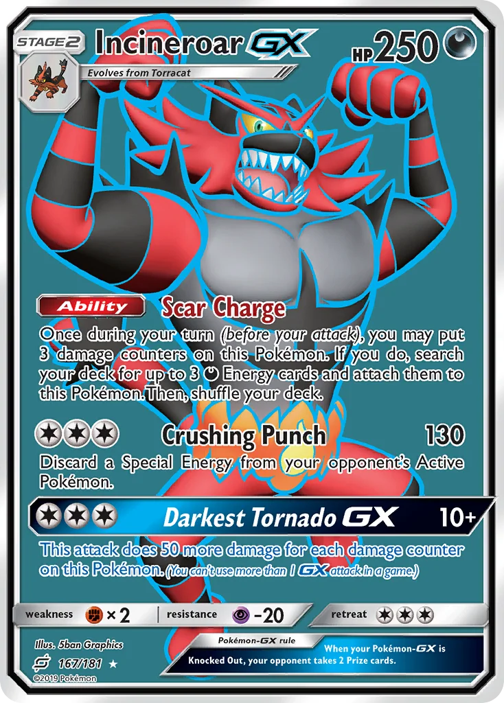 Incineroar-GX Pokemon card