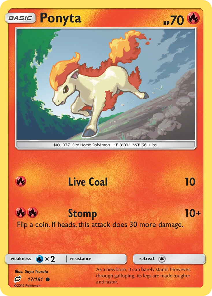 Ponyta Pokemon card