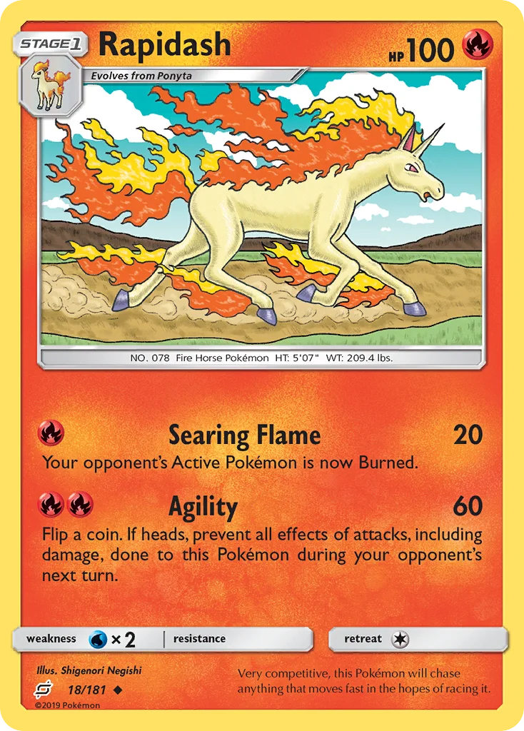 Rapidash Pokemon card