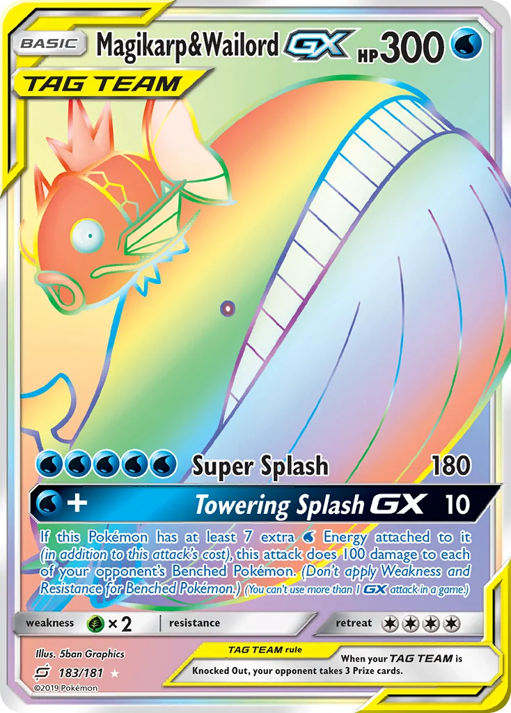 Magikarp & Wailord-GX Pokemon card