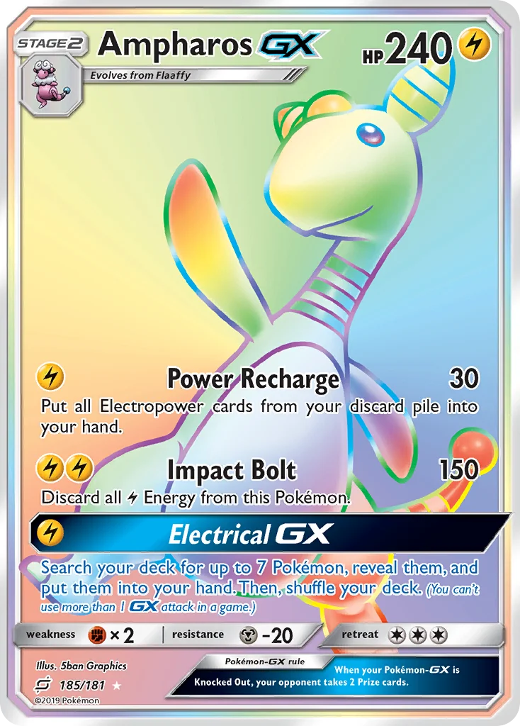 Ampharos-GX Pokemon card