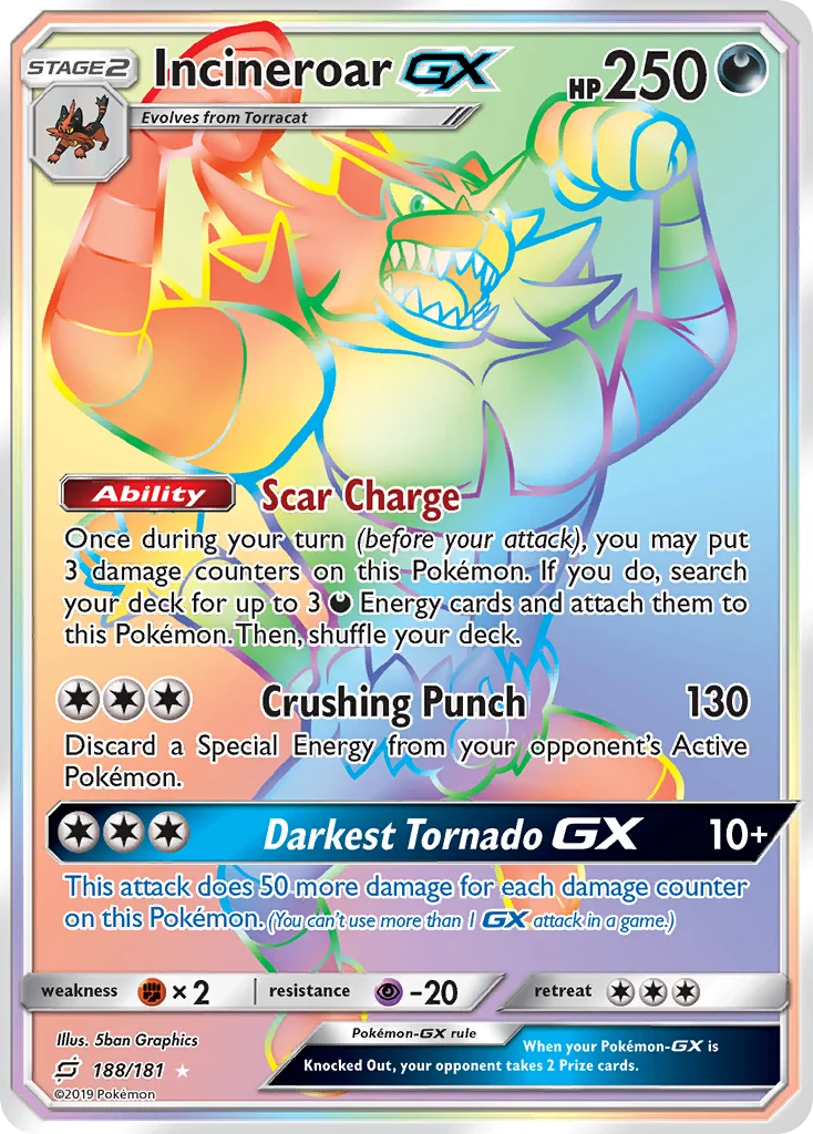 Incineroar-GX Pokemon card