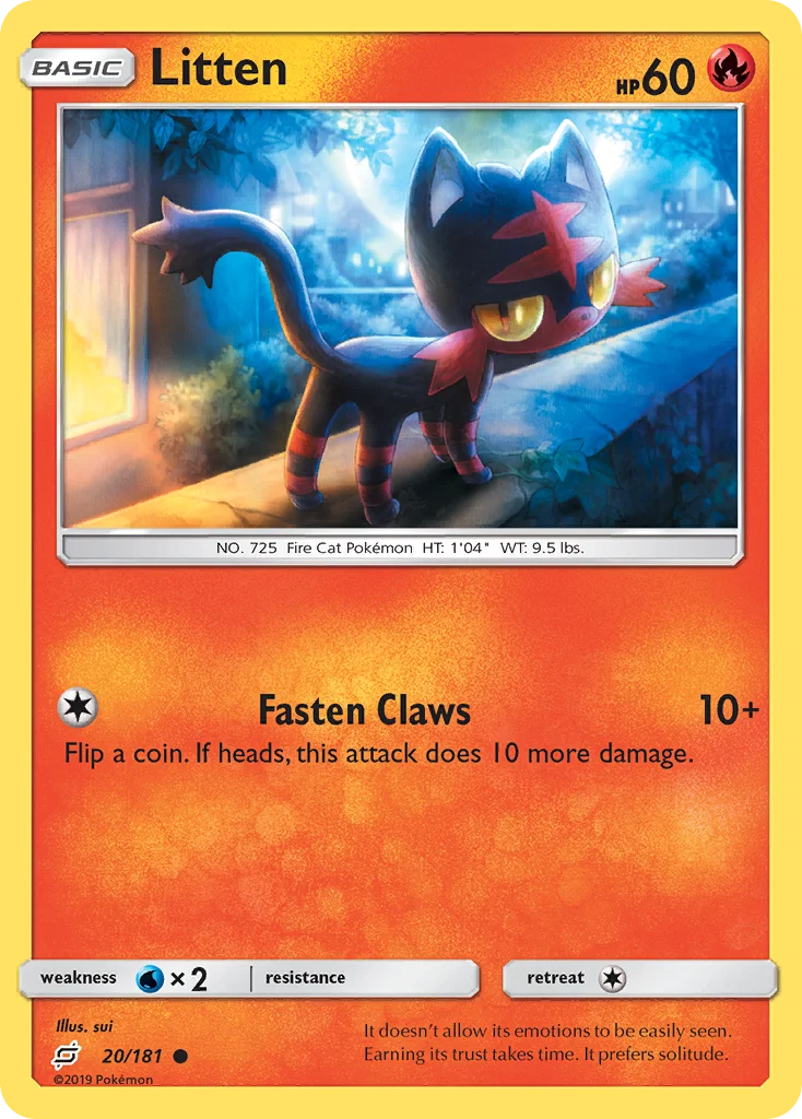 Litten Pokemon card
