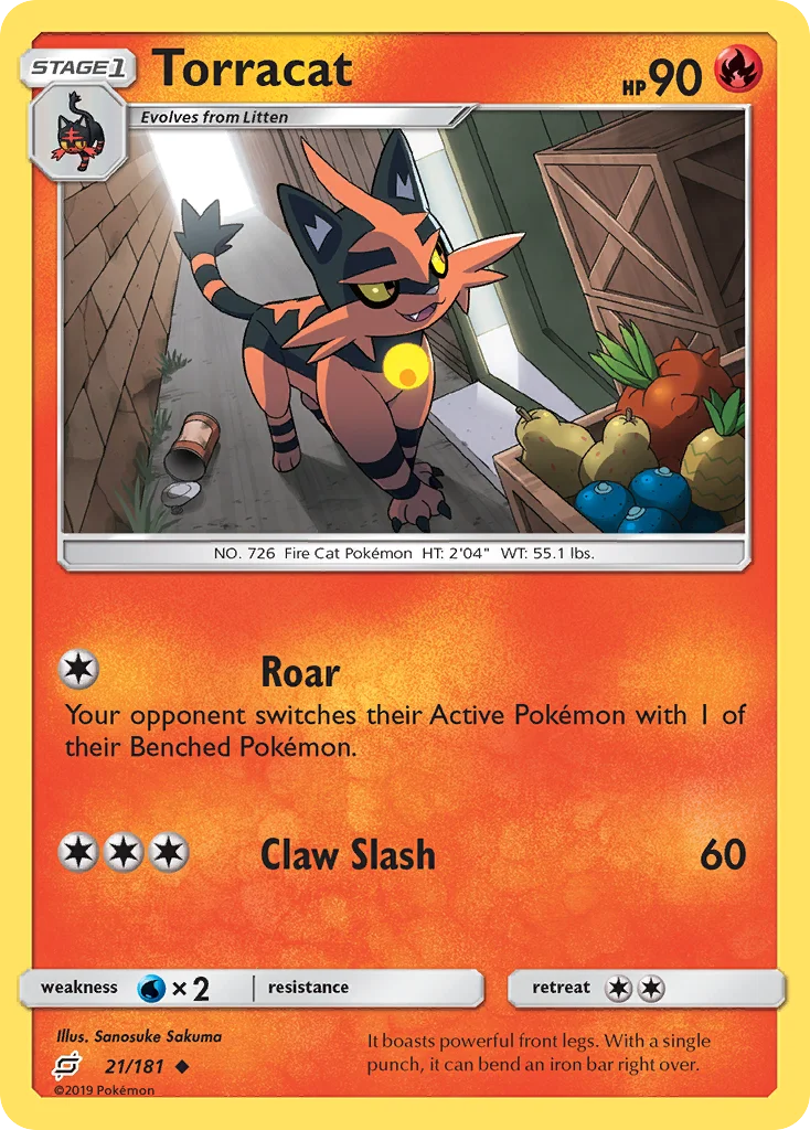 Torracat Pokemon card